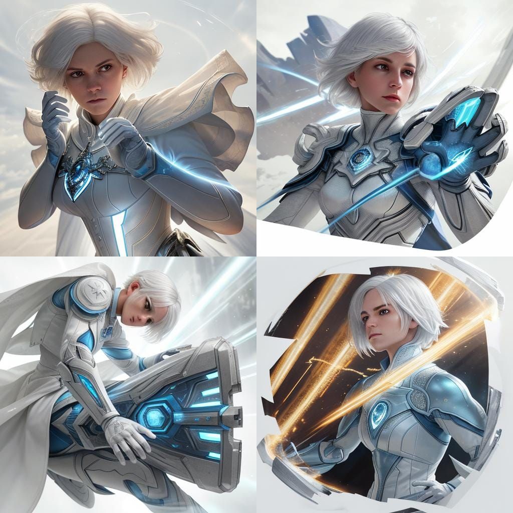 Icy Superhero Woman with Freezing Powers