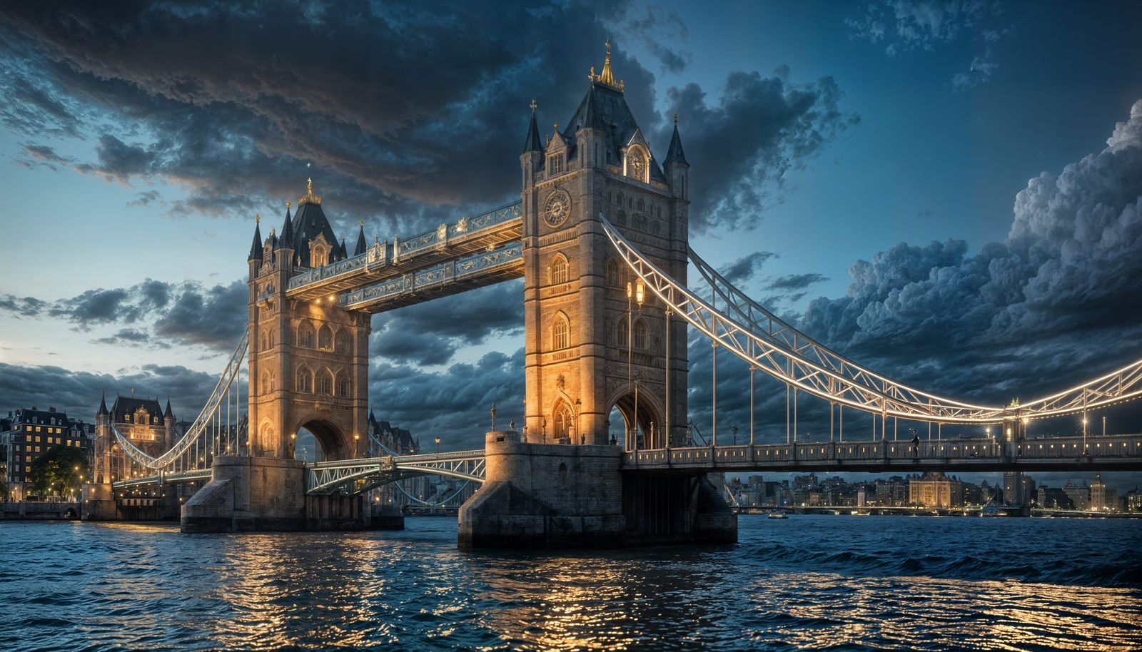 Majestic Tower Bridge at Blue Hour