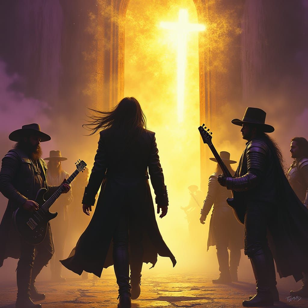 Ozzy Osbourne Walks to Heaven: A Dark Fantasy Concept