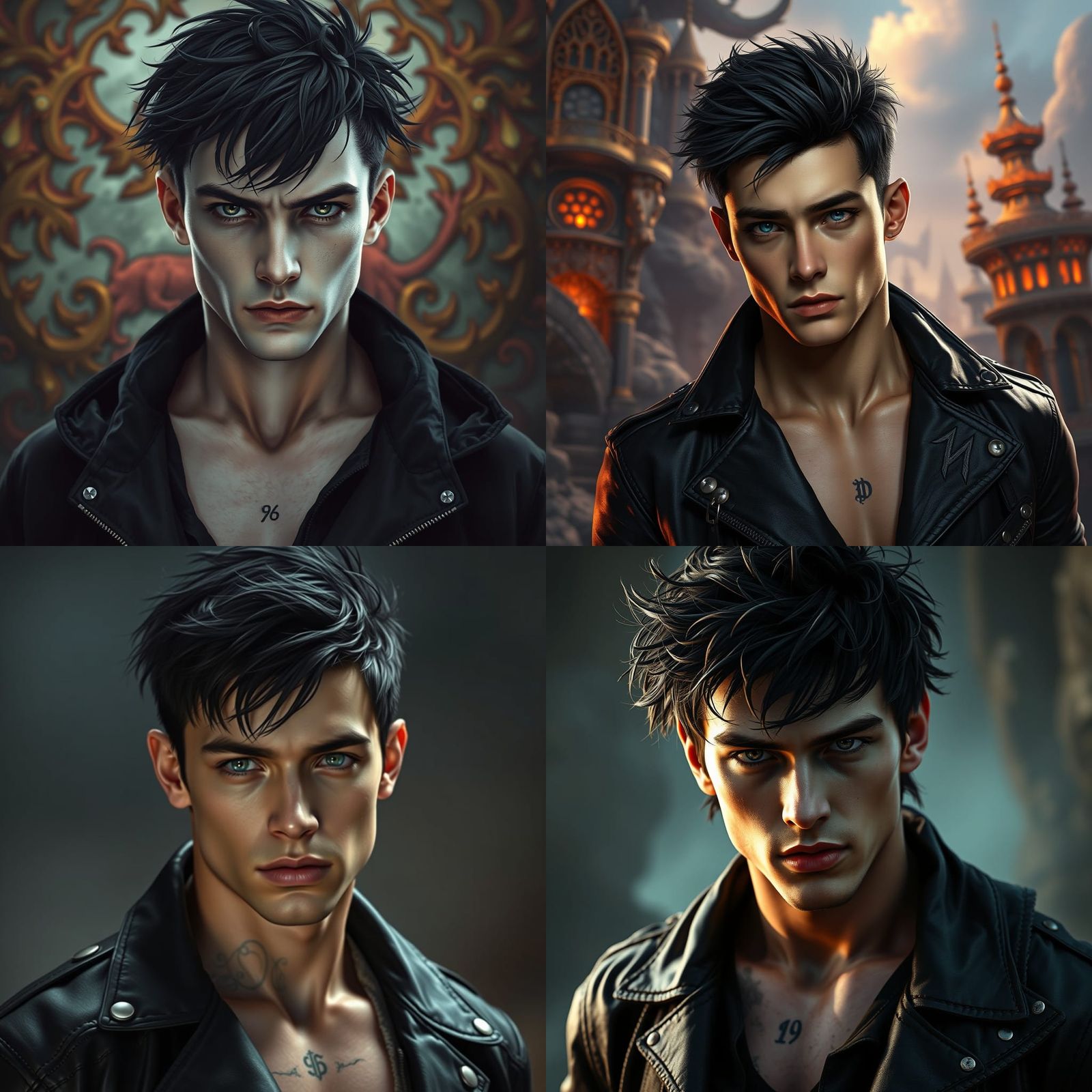 Detailed Portrait of Young Man in Fantasy Art Style