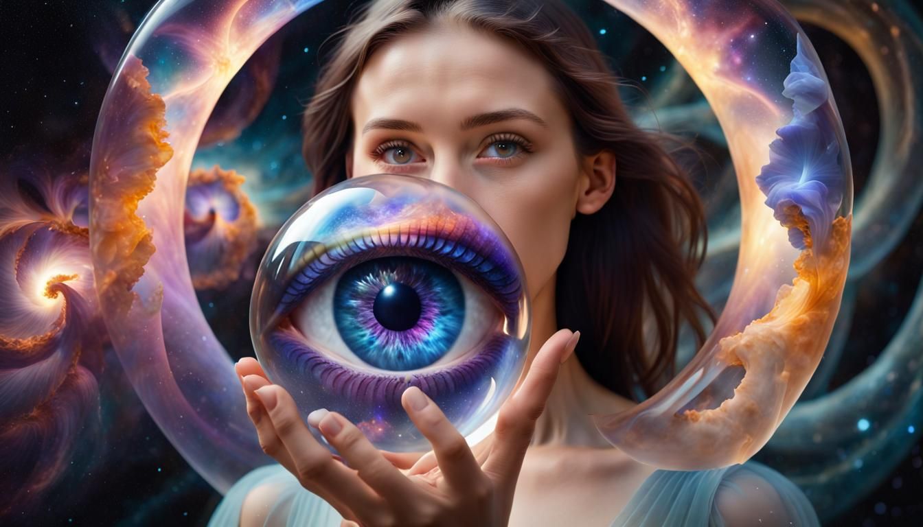 Nebula in Klein Bottle Double Exposure