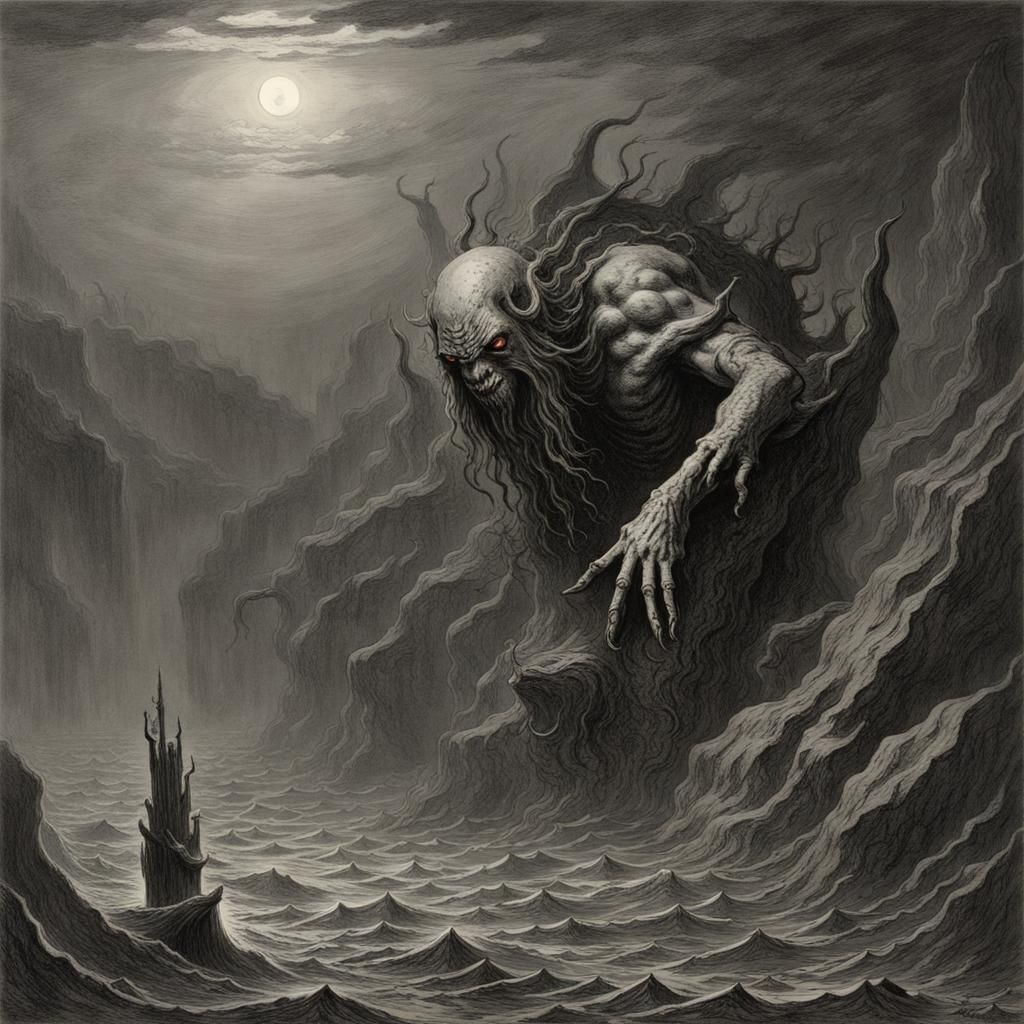 Dagon in Dark Fantasy Style