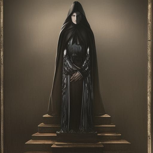 Brooding Sorcerer-King on Ruby Throne: Hyperrealistic Artwor...