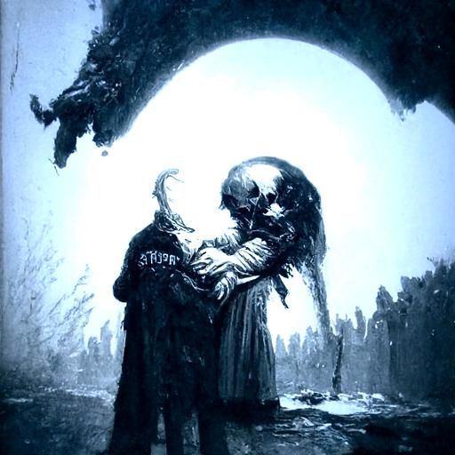 Eternal Horror Scene in Doré Style