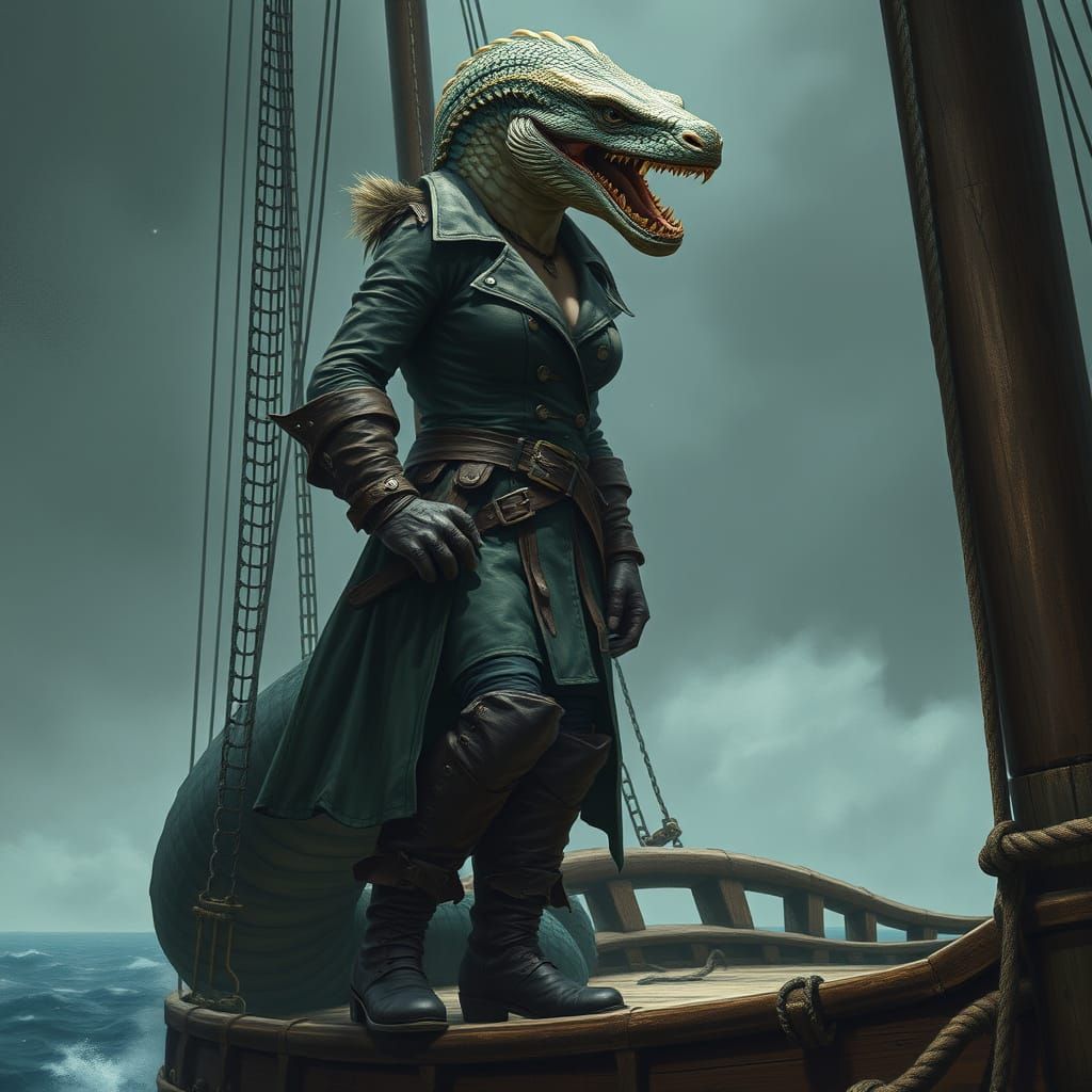 Mighty Anaconda-Human Hybrid Dominates Pirate Ship in Dark, ...