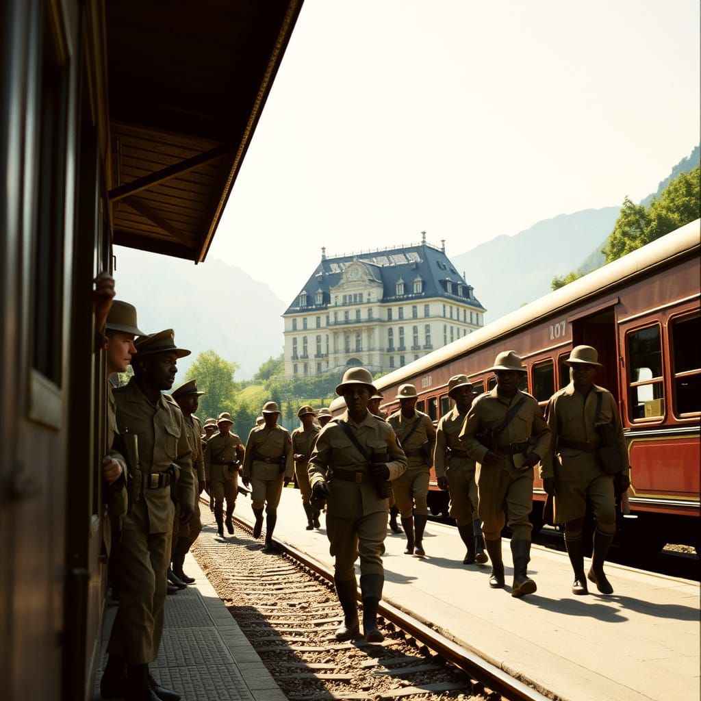 WW1 Soldiers Arrive at Breathtaking Aix le Bains Resort