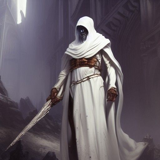 Undead Priest of Shallya in Dark Fantasy Art