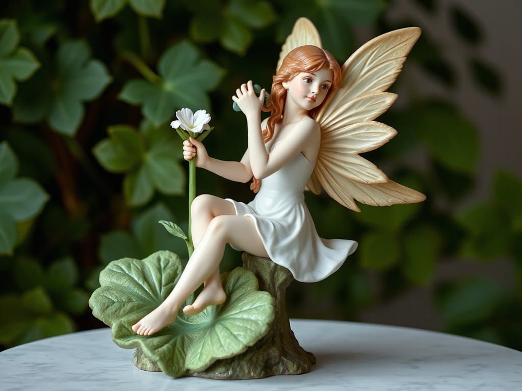 Art Deco Sculpture of a Clover Fairy