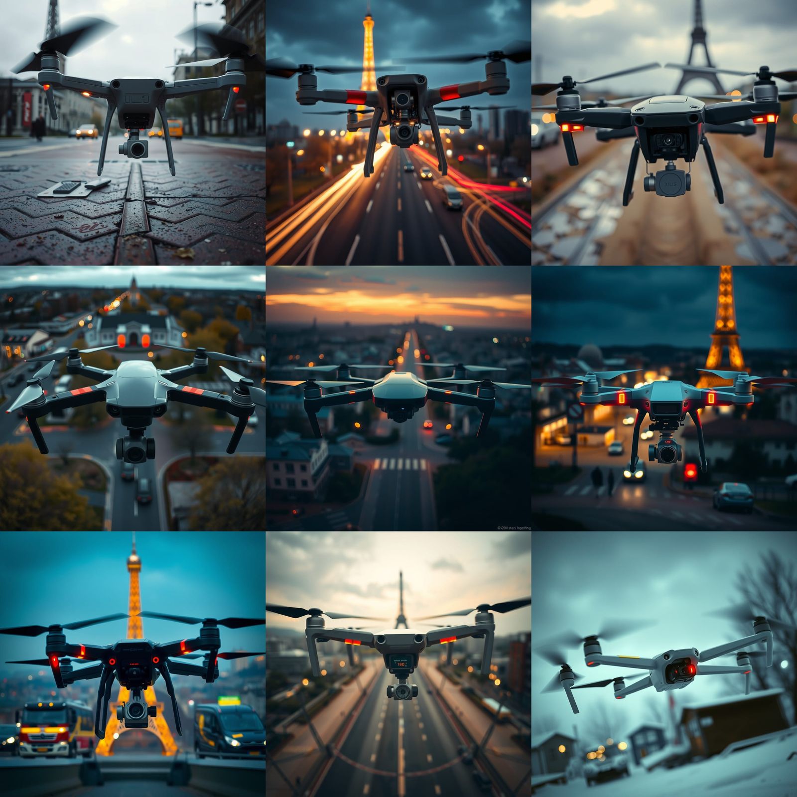 Hyperrealistic French Drone Rodeo in Sharp Focus