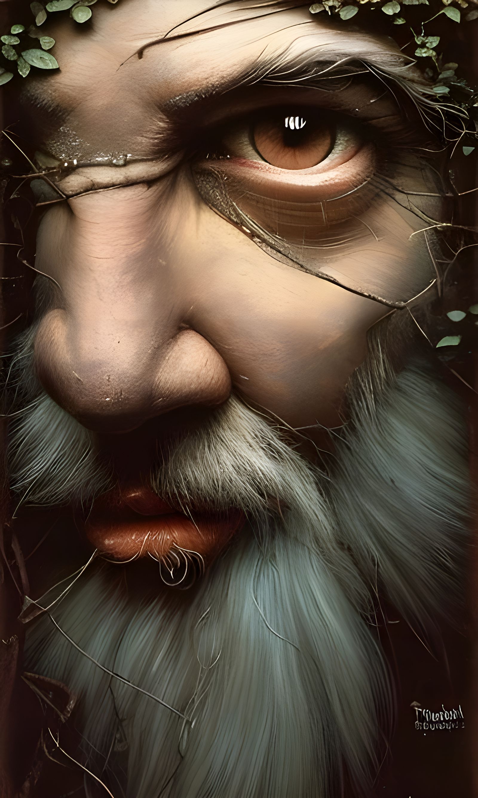 Detailed Portrait of Blue Toadstool Hermit