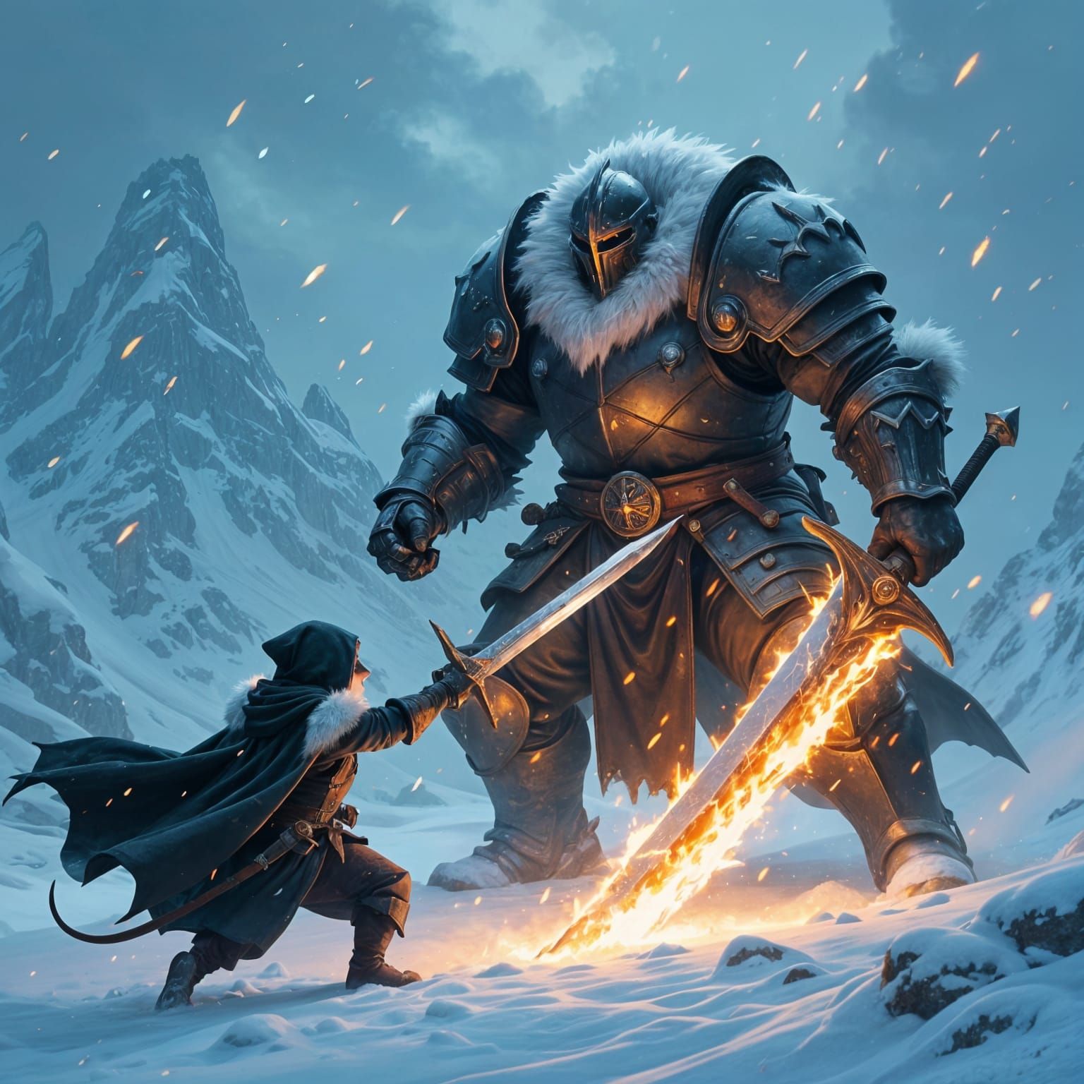 Epic Battle of Mouse Warrior vs Armored Giant