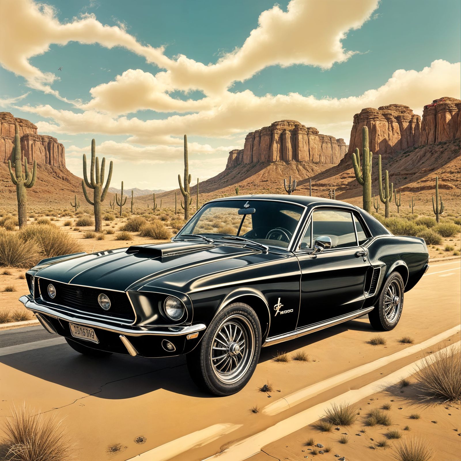 1968 Ford Mustang Car Portrait