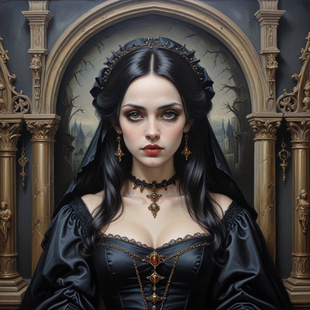 history, gothic art, oil on canvas