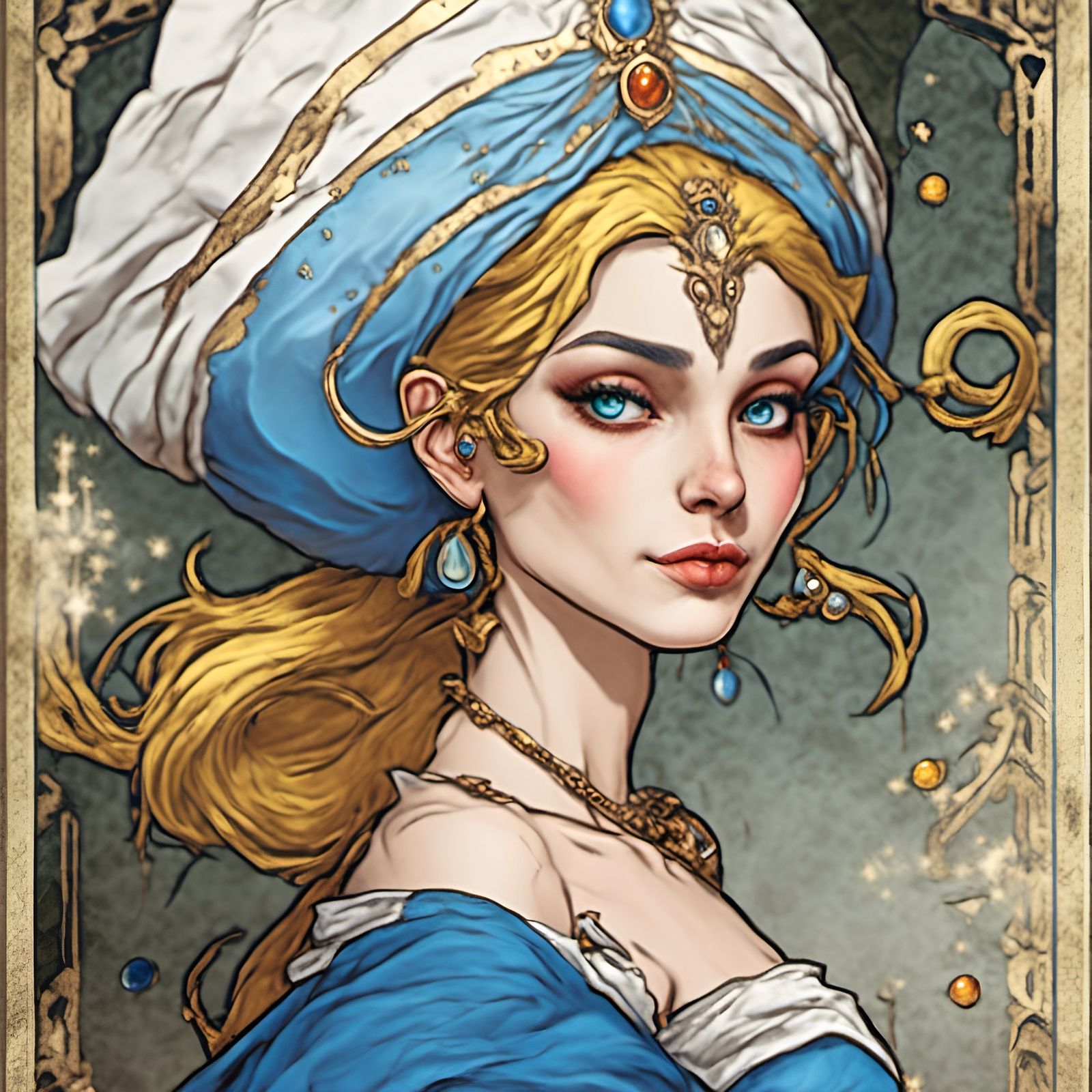 Smurfette Tarot Card in Unreal Engine 5
