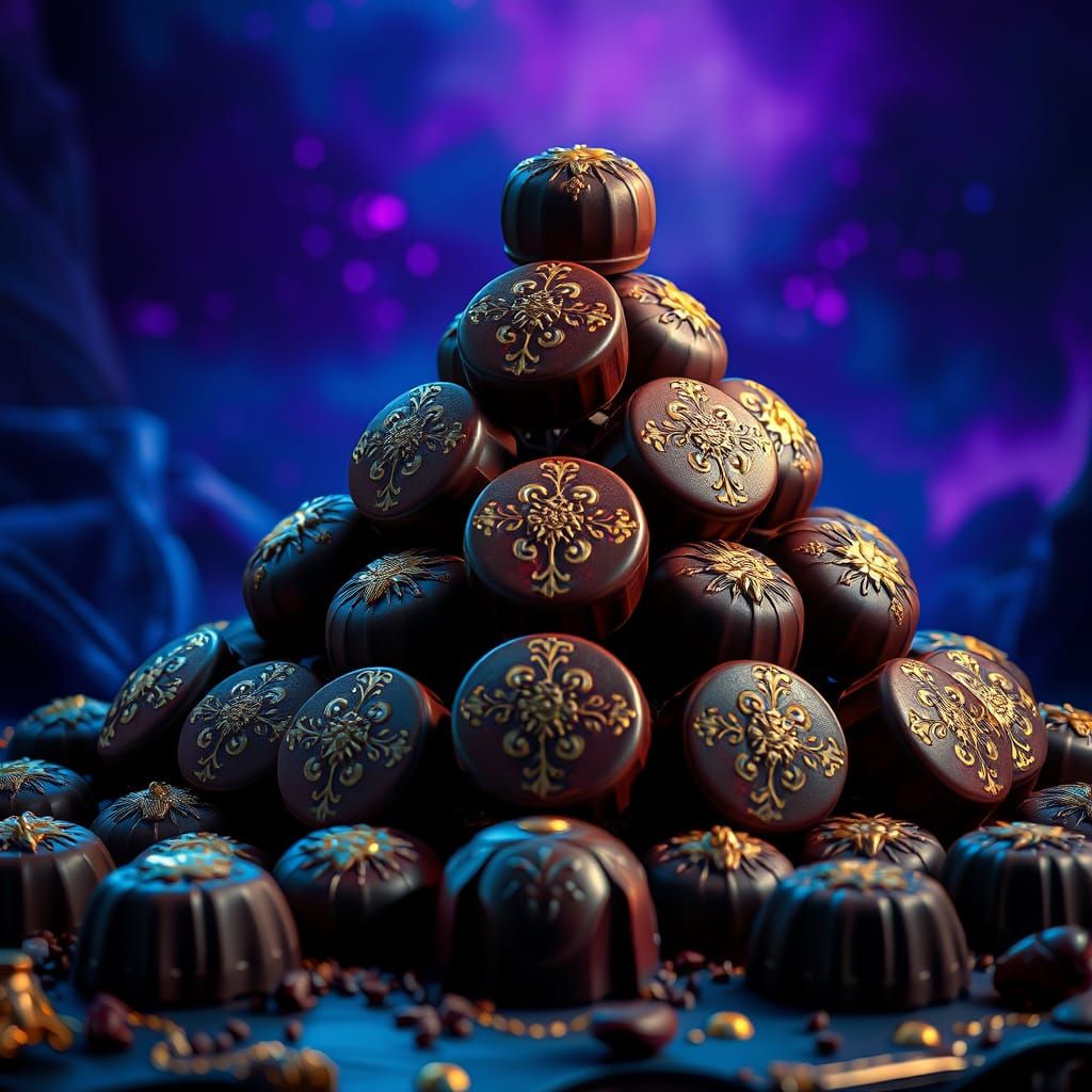Decadent Chocolates in a Cinematic Landscape