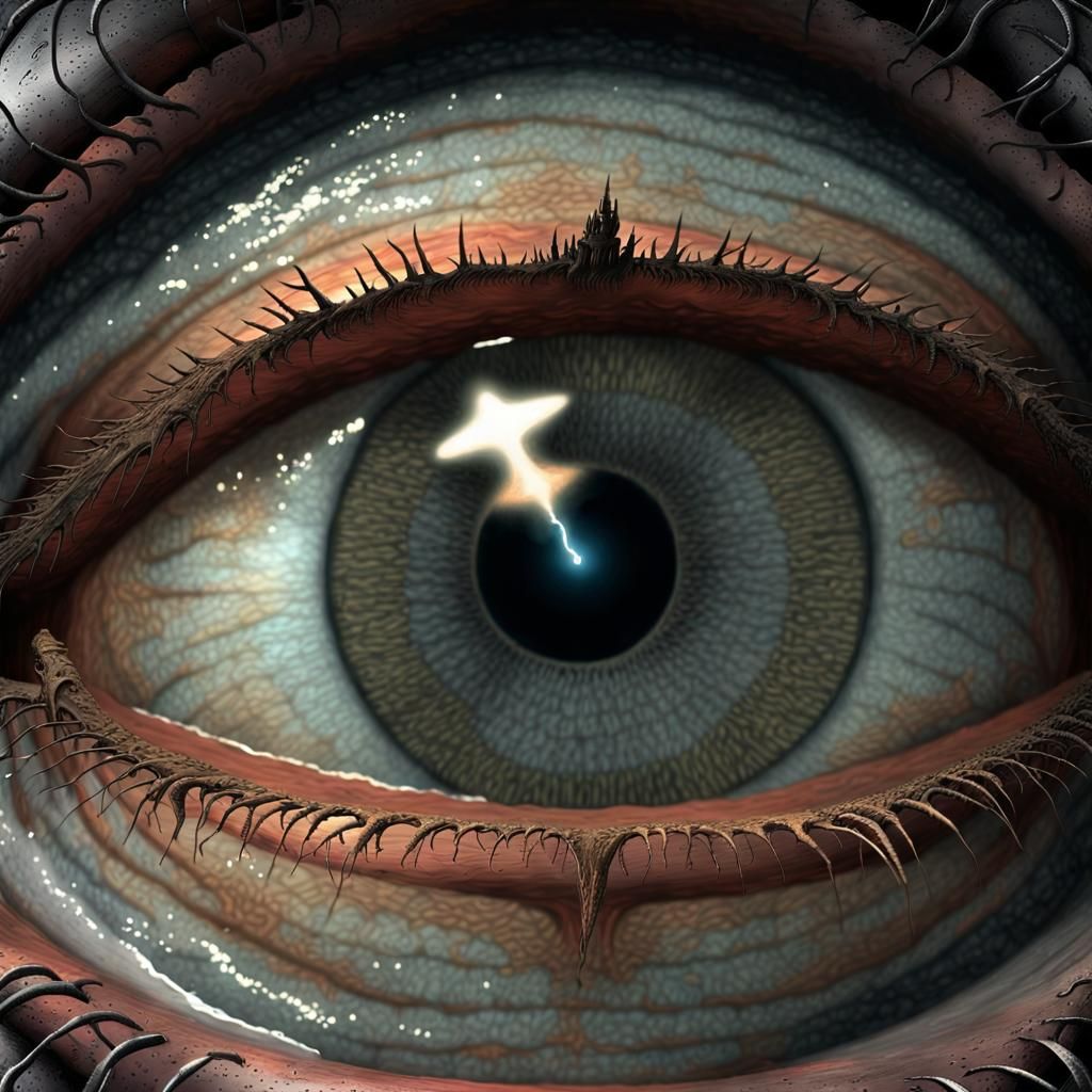 Nightmarish Citadel Illuminated by Divine Eye