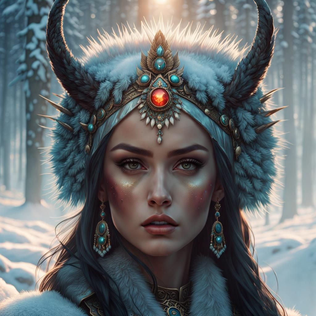 Dacian Queen Portrait in Hyperdetailed Digital Art