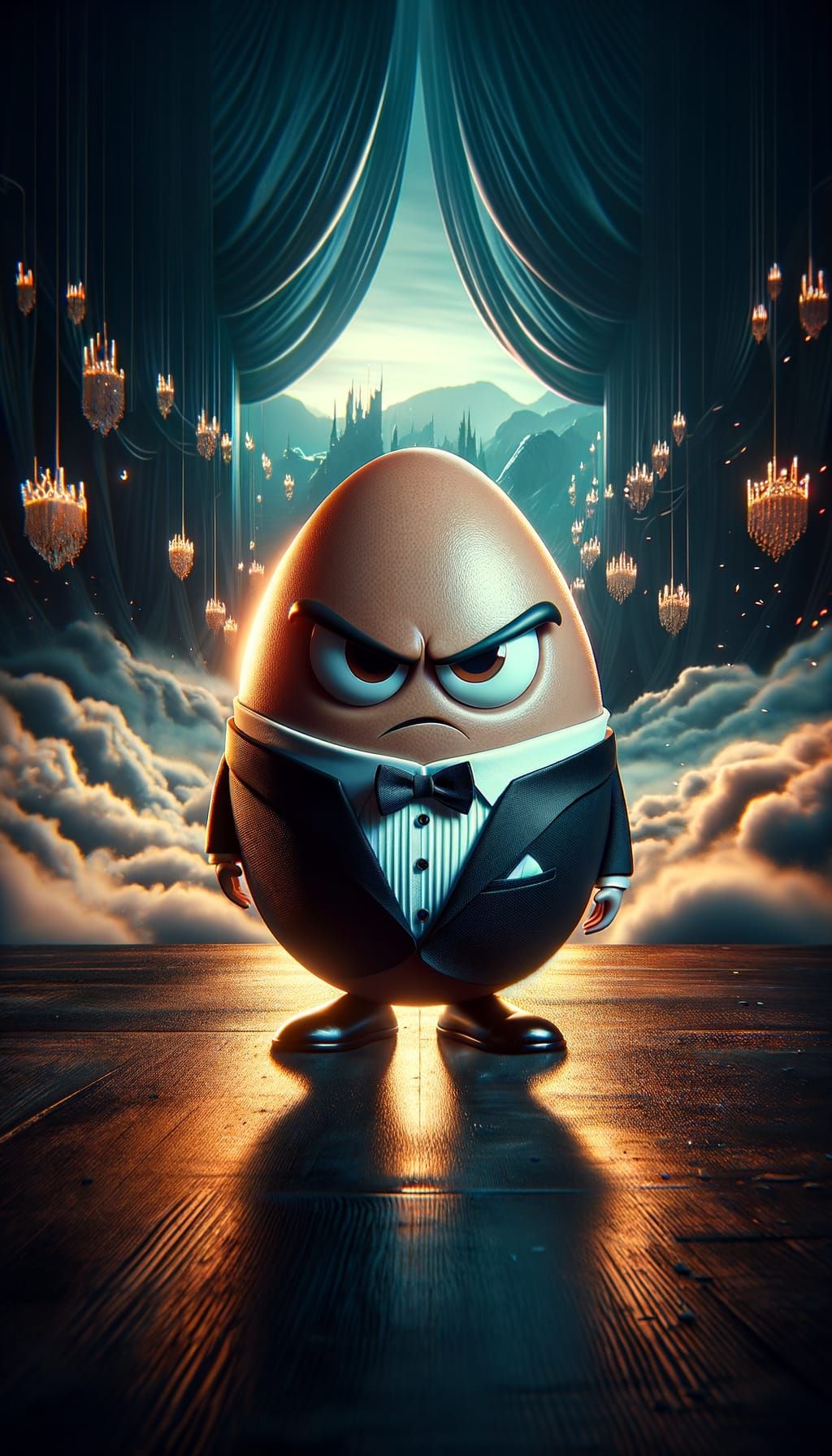Angry James Bond egg