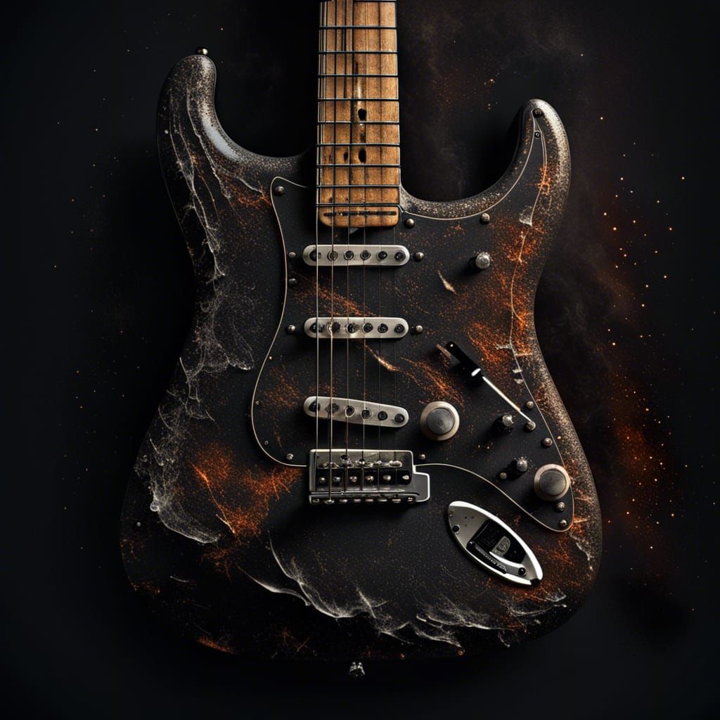Black Metal Stratocaster in Rusted Ashes