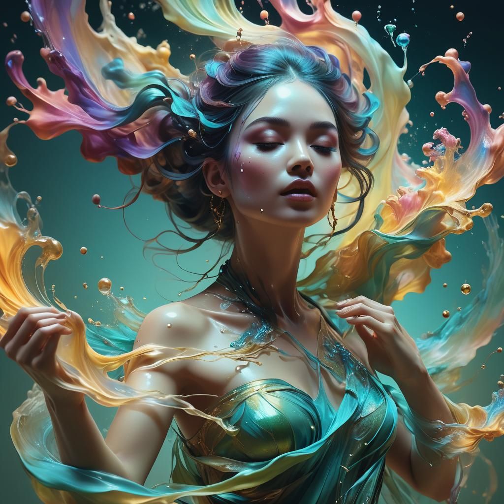 Fluid Dance: Fantasy Art in Soft Lighting