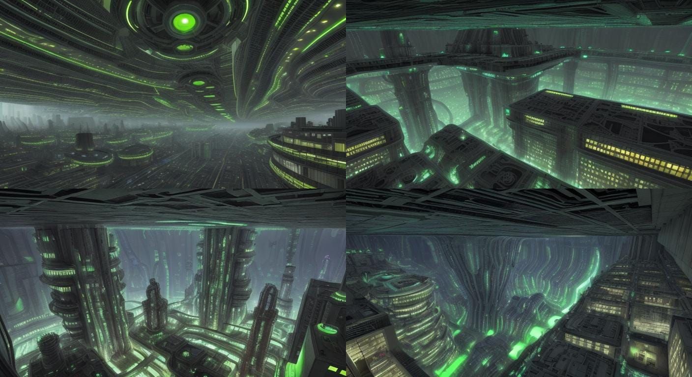 Futuristic Underground City on Alien Exoplanet