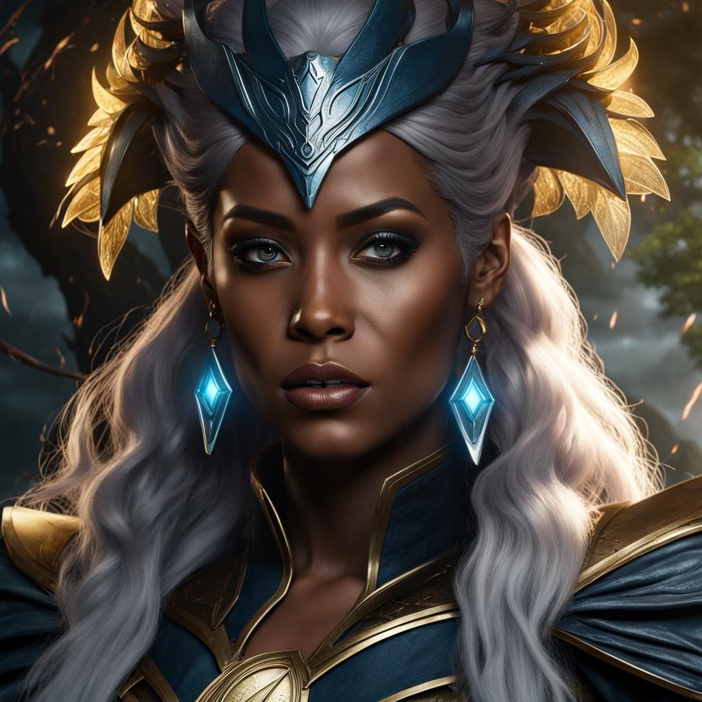 Storm in Mirkwood Attire: Hyperrealistic Matte Painting