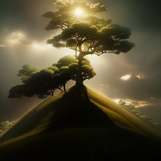 Chemical Trees Portrait in Anime Key Visual Style