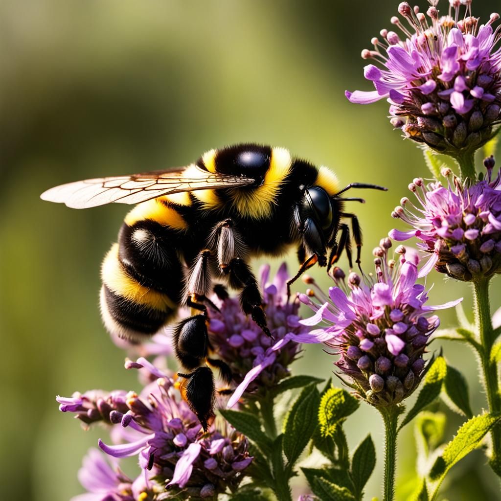 Bumblebee's Nectar Quest: Nature's Tiny Adventurer