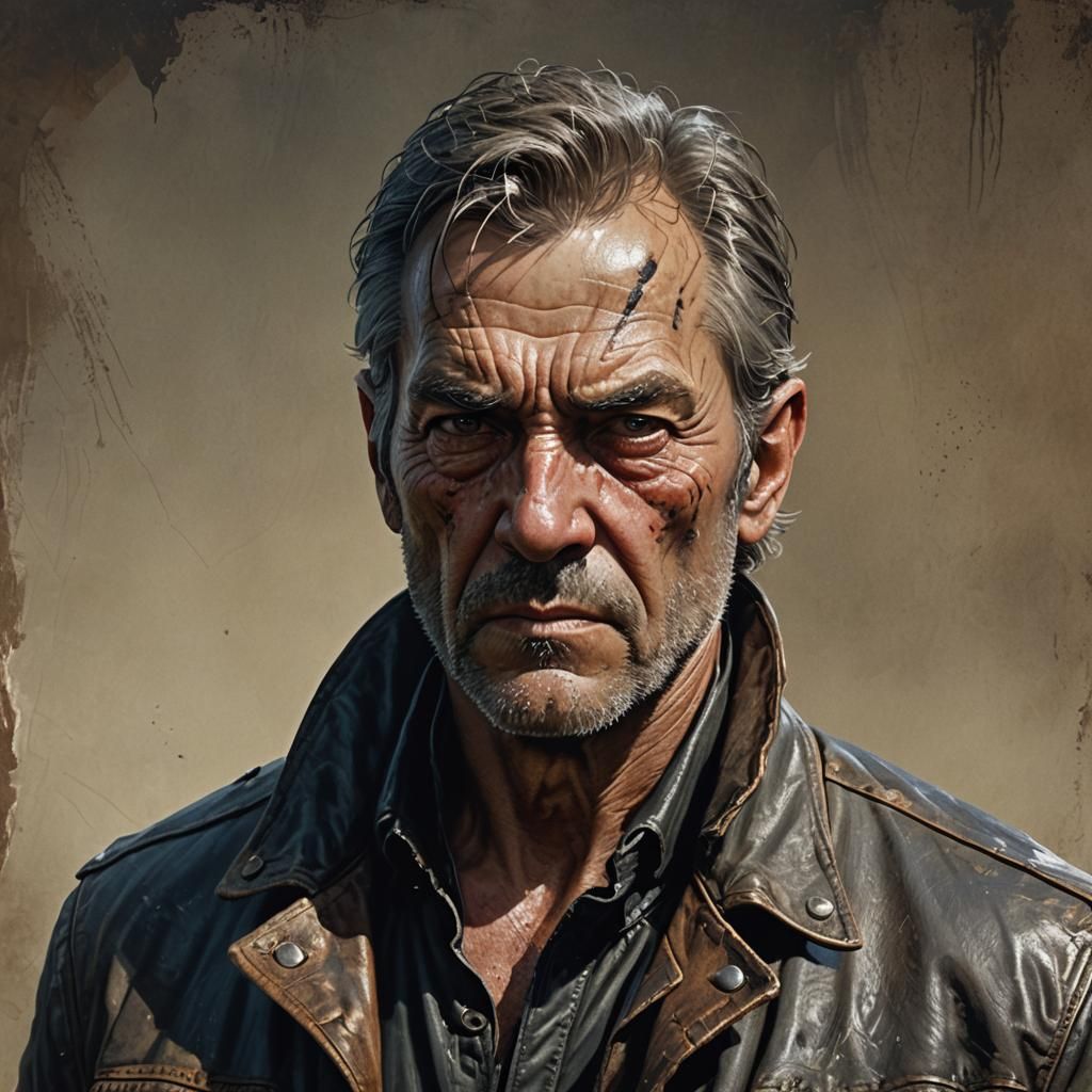 Fearsome Bounty Hunter Concept Art Portrait