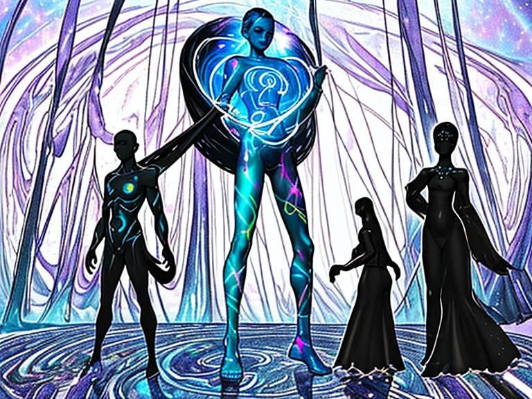 Holographic Cosmic Figures in Visionary Style