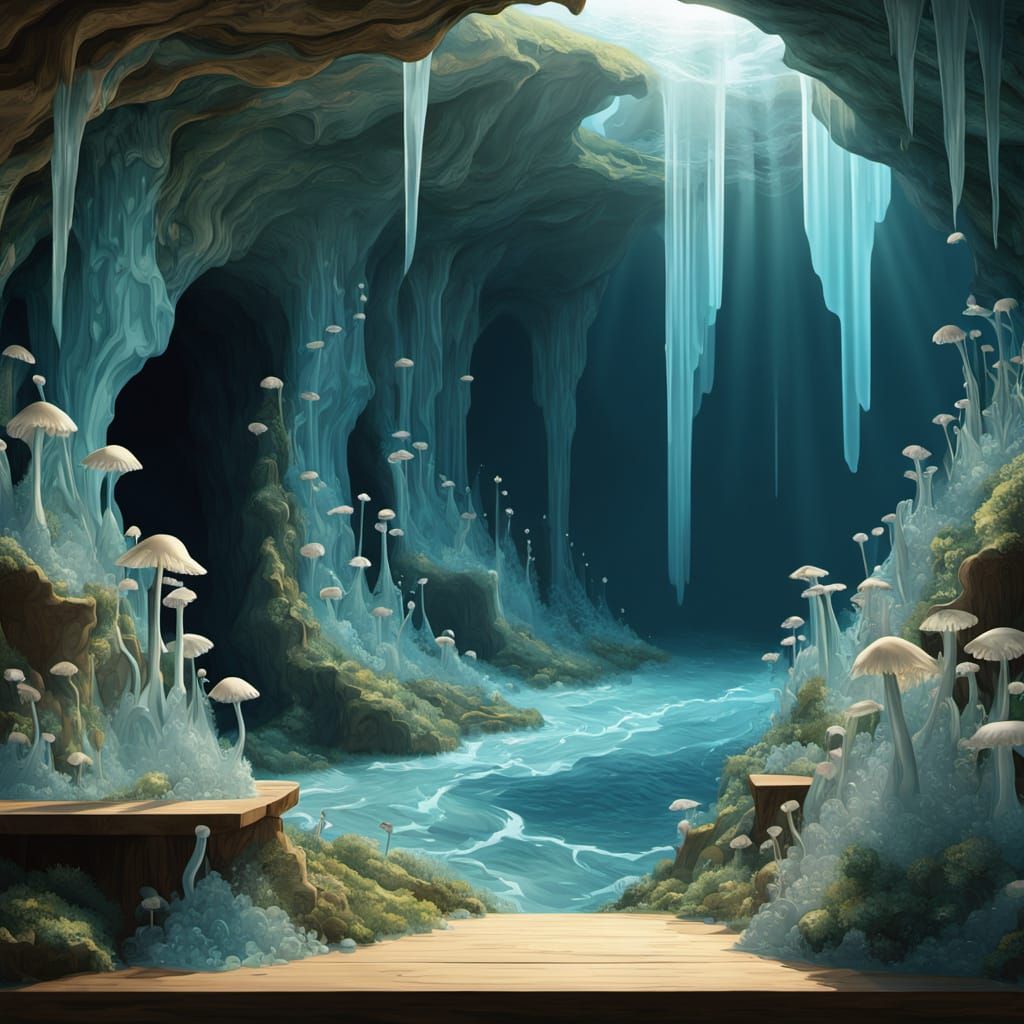 Ethereal Wonderland Unfolds Amidst Glowing Potion Bottles