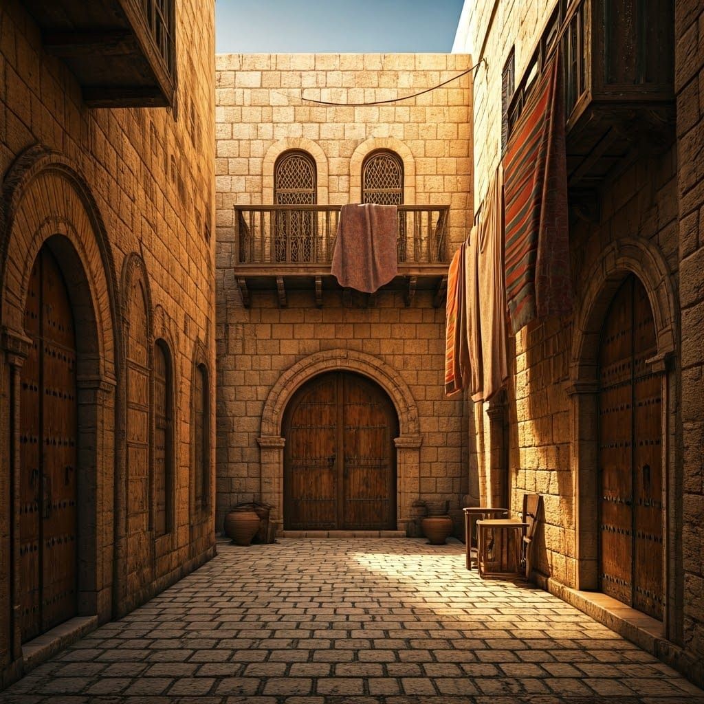 Ancient Israel Street Scene in Beato's Style