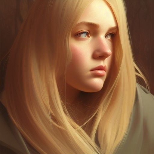 Overweight Blonde in Forest: Hyperdetailed Portrait