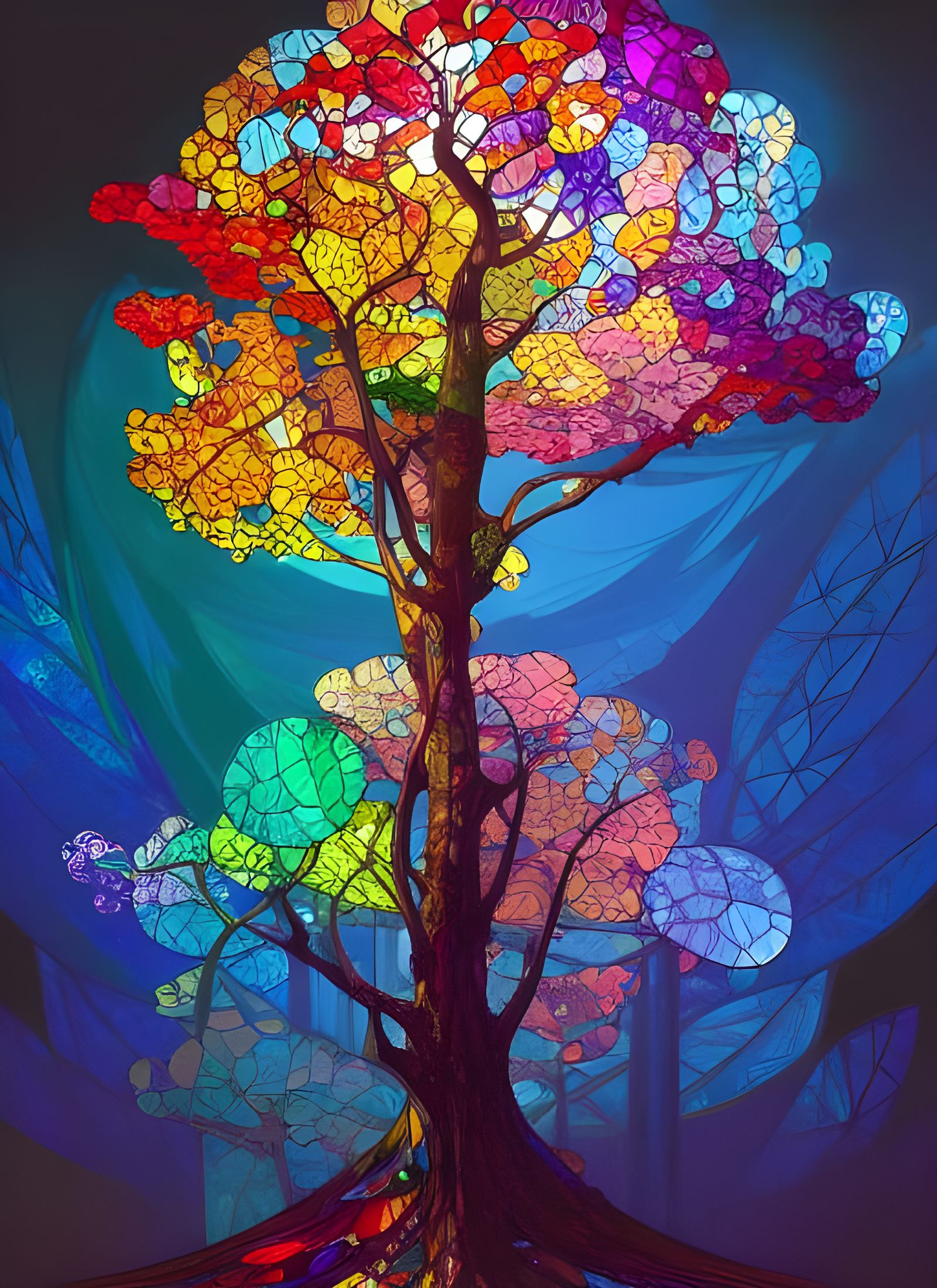 Stained Glass Tree