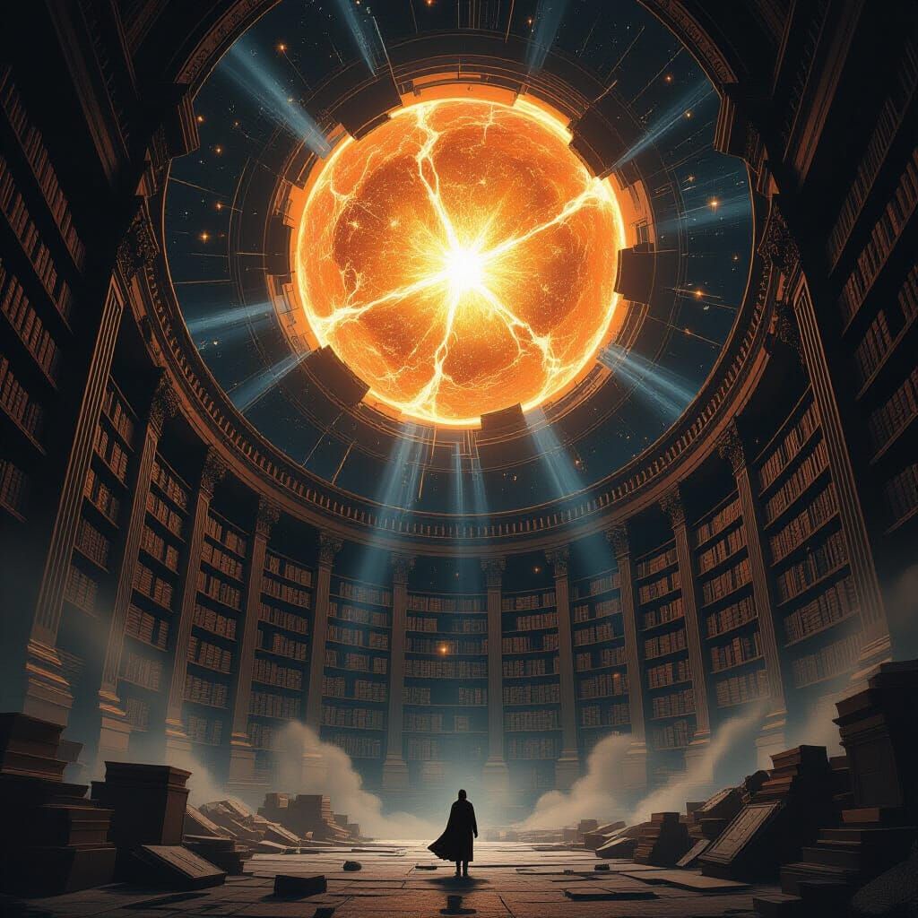 Cosmic Library Inside Dying Star