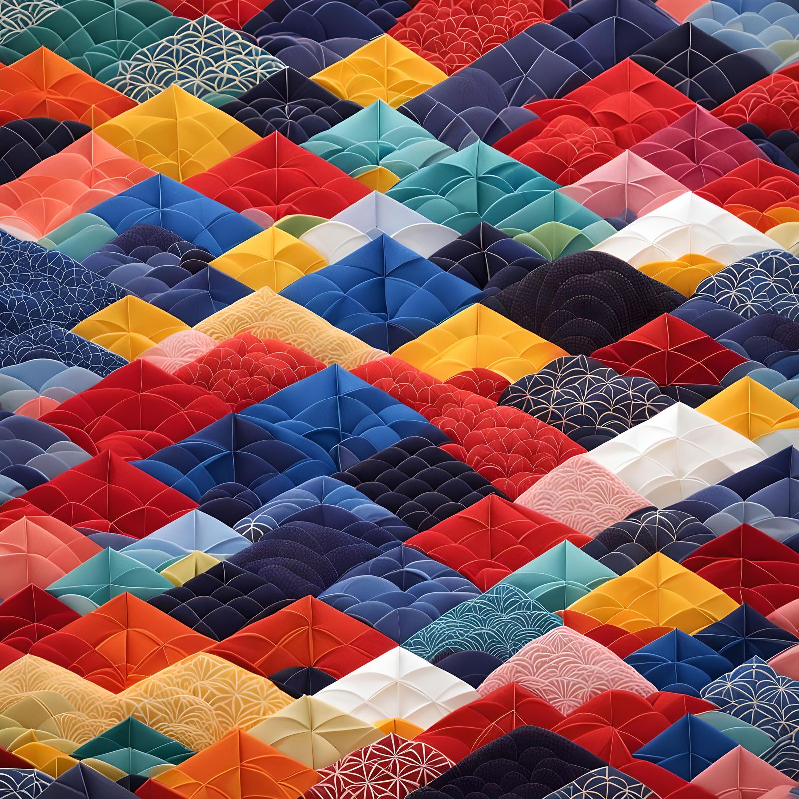 Sashiko japanese quilt