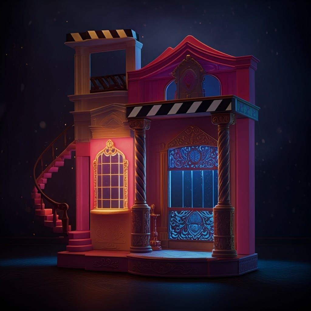 Barbie Princess Cinema in a Hyperrealistic Barbie House Sett...