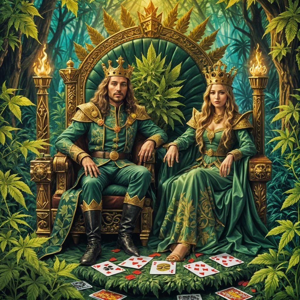 King and Queen of Weed Playing Card Deck