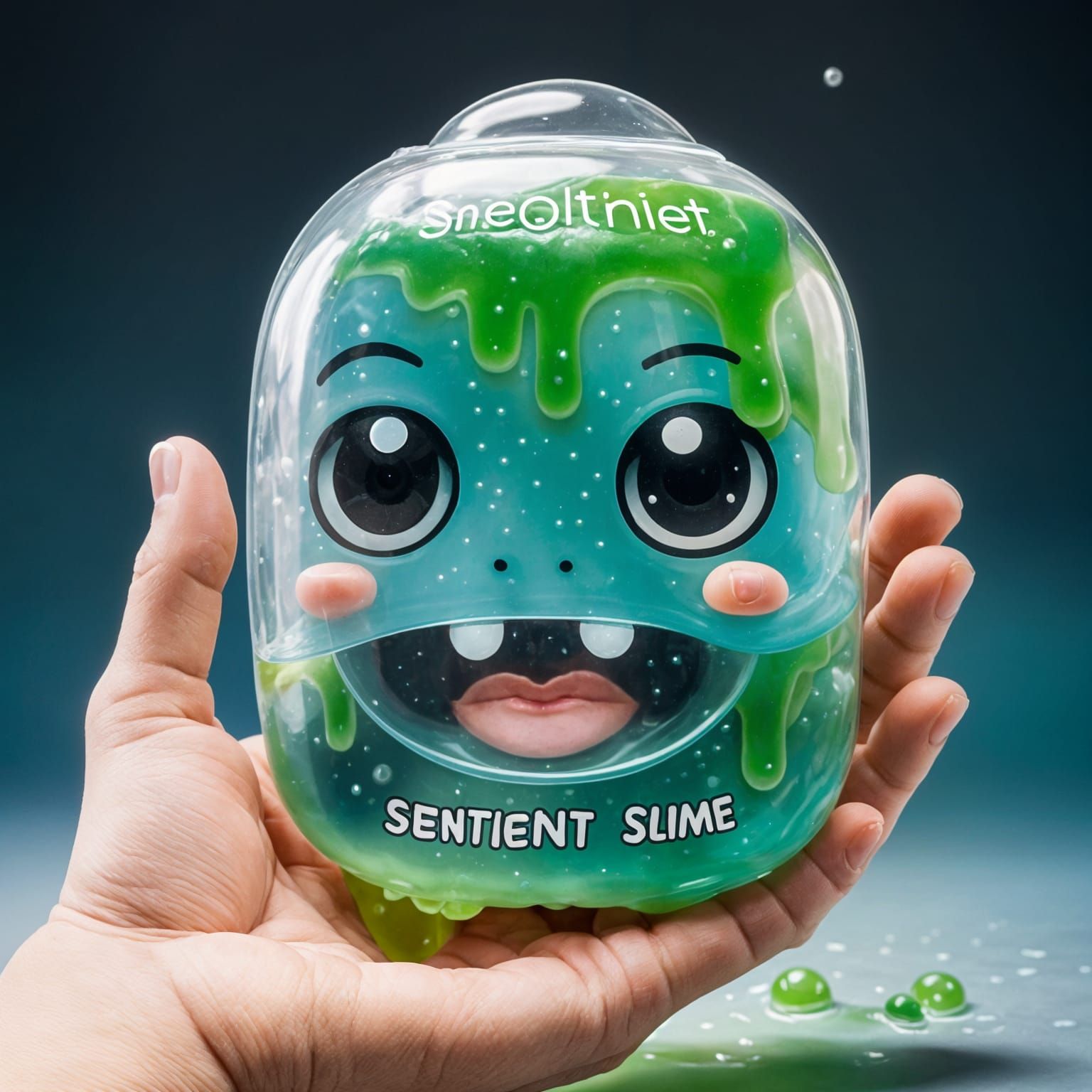 Sentient Slime in Packaging with Child