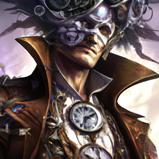 Clockwork Man: Hyperdetailed Portrait Art