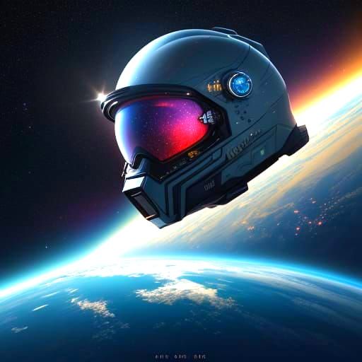 Astronaut Adrift in Cosmic Ocean: Matte Painting