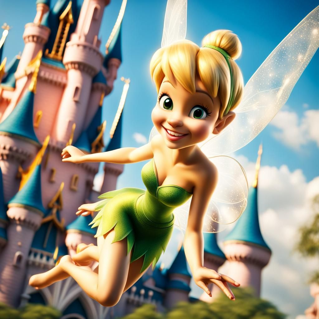 Tinkerbell Flies Over Disneyworld: Digital Matte Painting