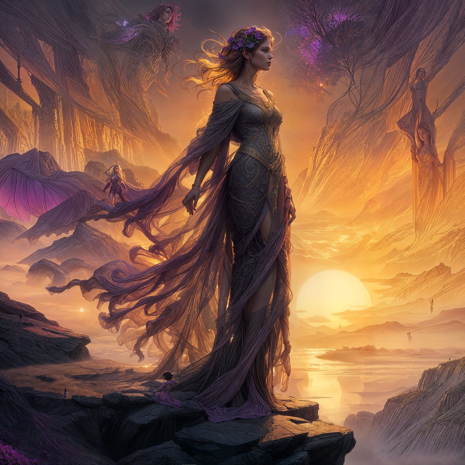 Sunrise Seduction in Dark Fantasy Style