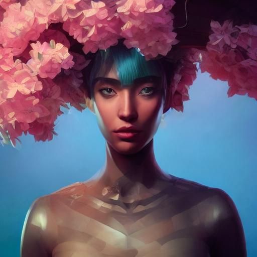 Ornate Treehouse in Pink Cherry Blossom Tree