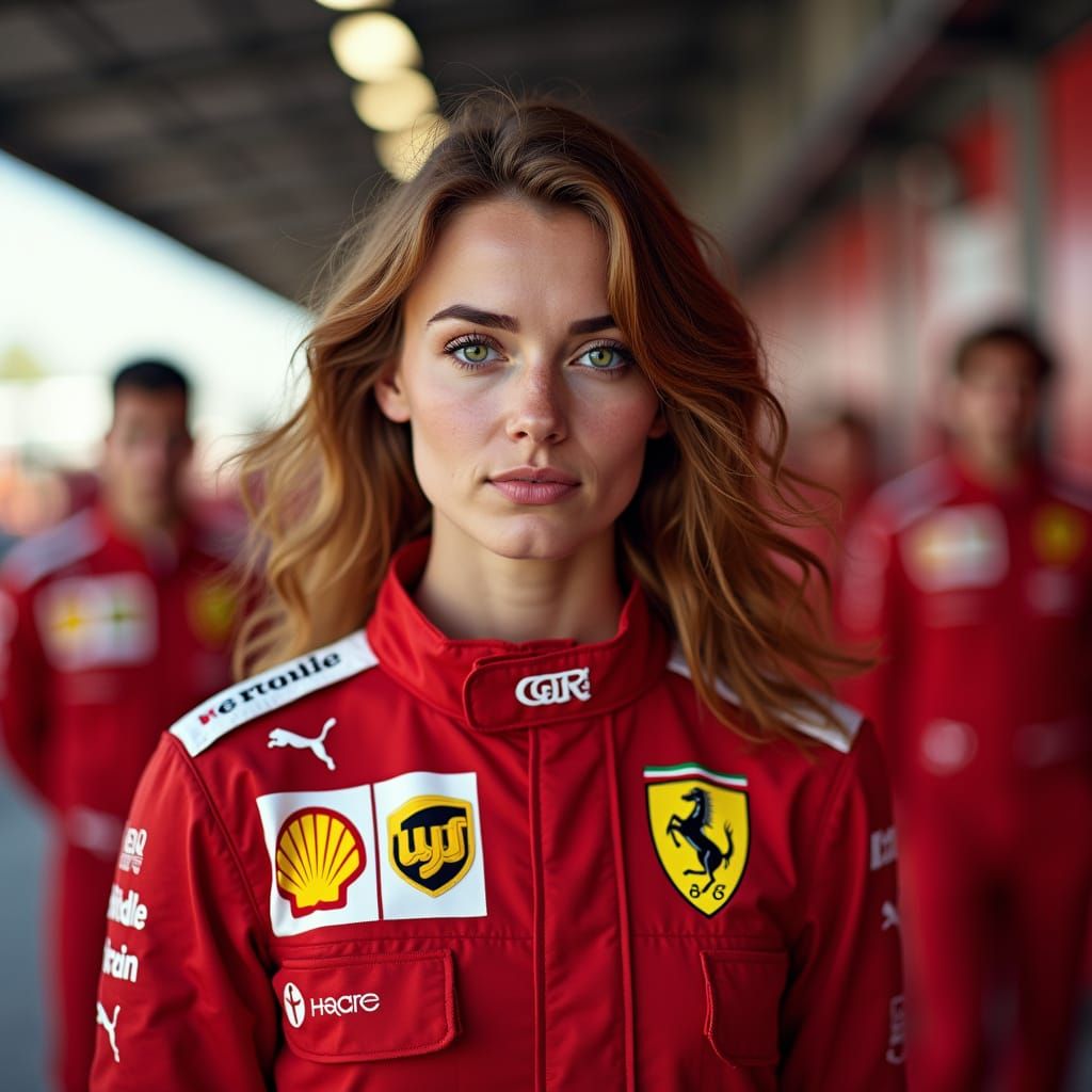 Photo-Realistic Portrait of Woman with Charles Leclerc