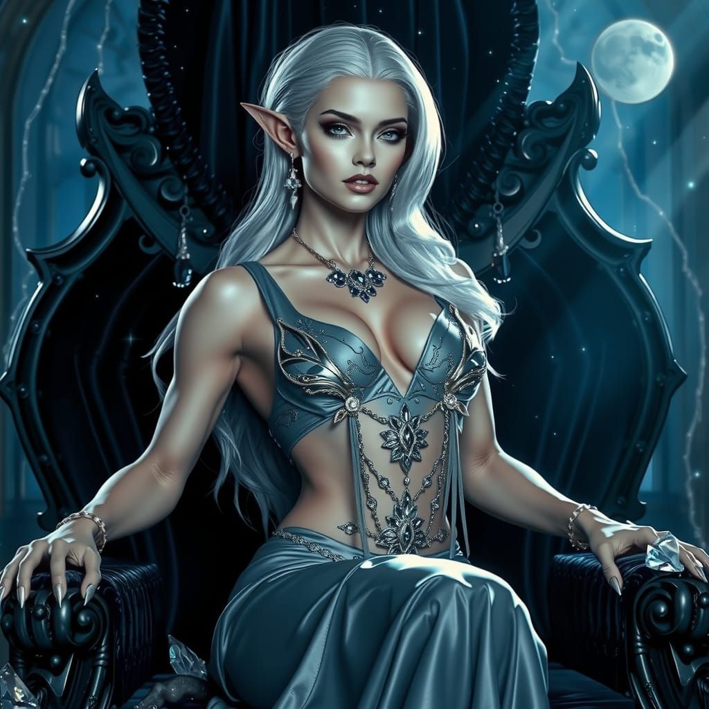 Vampress Priestess of Strength on Crystal Throne