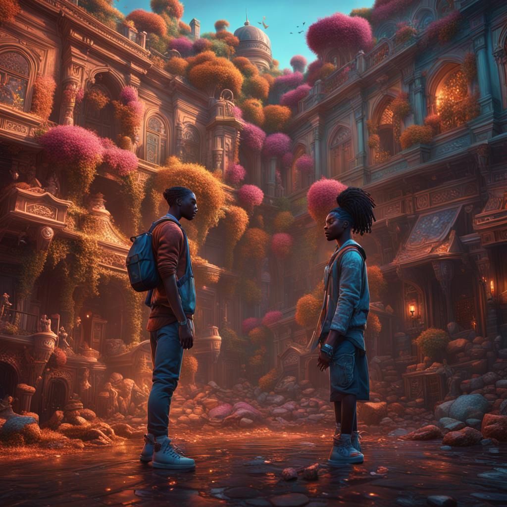 Melanin Love on a Two-Way Street: Fantasy Art