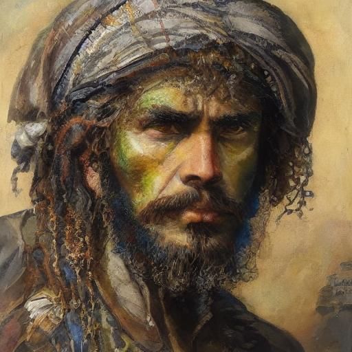 Gipsy Man with Flowing Water Effects