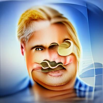 Realistic Portrait of a Mustached Man