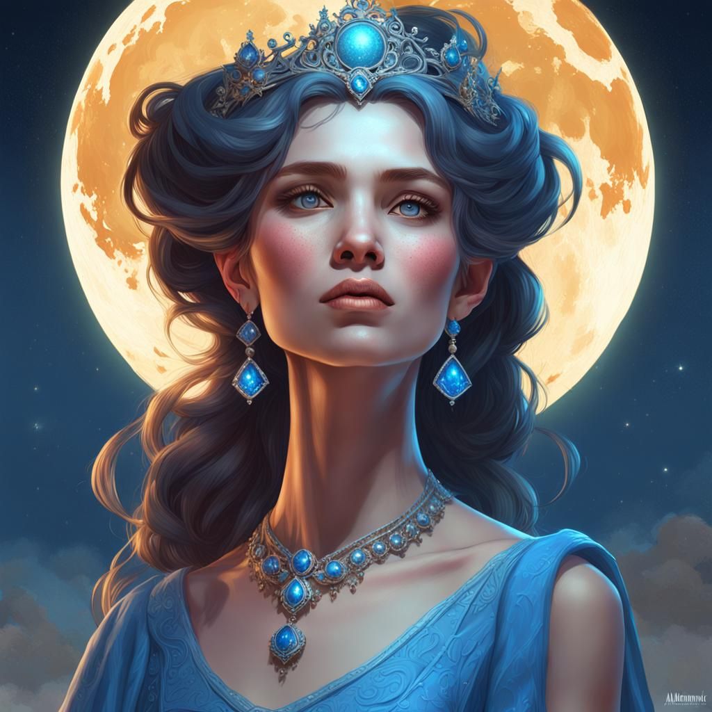 Elegant Princess Portrait with Dynamic Lighting